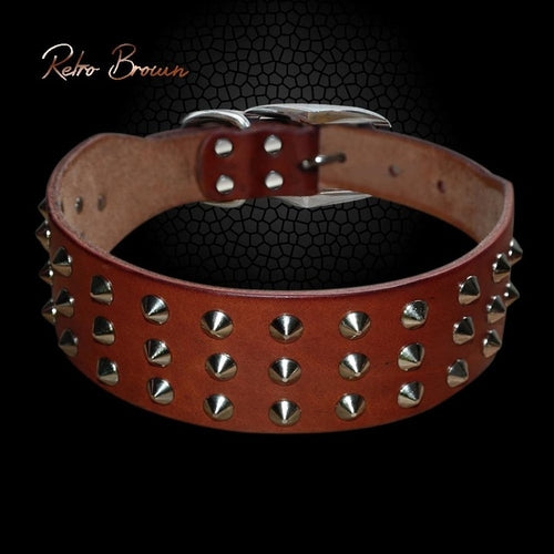Cool Rivets Studded Best Genuine Leather Pet Dog