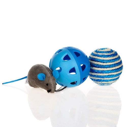 Funny Cat Toys Mouse Bell Sisal Ball Pet