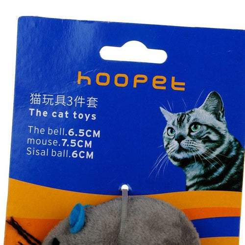 Funny Cat Toys Mouse Bell Sisal Ball Pet